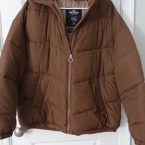 Hollister Brown Oversized Puffer Jacket